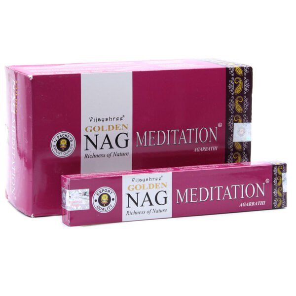 Golden Nag Meditation indiai prémium füstölő