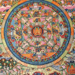 Buddha mandala kézzel festett nepáli festmény