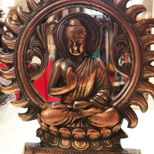 Buddha fali függő vagy asztali dísz bronz színű