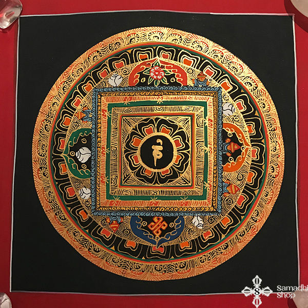 s14269 nepáli tibeti buddhista mandala festmény tibetan buddhist mandala painting