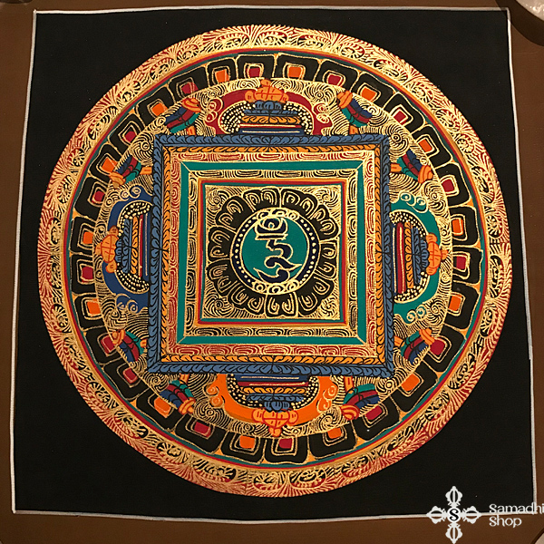 s14273 nepáli tibeti buddhista mandala festmény tibetan buddhist mandala painting
