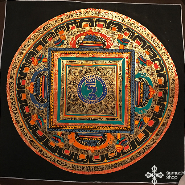 s14277 nepáli tibeti buddhista mandala festmény tibetan buddhist mandala painting