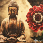Párnahuzat Buddha ábrázolással 1
