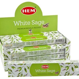 HEM White Sage Fehár Zsálya indiai prémium füstölő