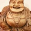 Szerencsehozó Buddha mahagóni szobor (20 cm magas) - Image 2