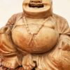 Szerencsehozó Buddha mahagóni szobor (20 cm magas)