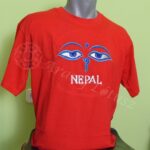 Buddha szeme, Nepál piros színű póló 42-es méret