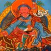 Guru Rinpocse Padmaszambhava kézzel festett nepáli buddhista thangka - Image 2