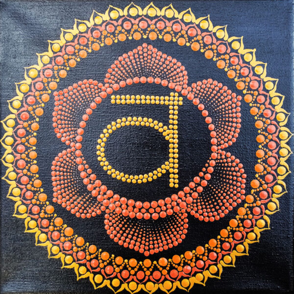 SZEXCSAKRA Csakra mandala festmény 20x20 cm