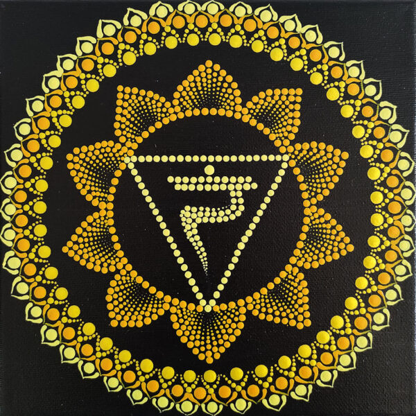 KÖLDÖKCSAKRA Csakra mandala festmény 20x20 cm
