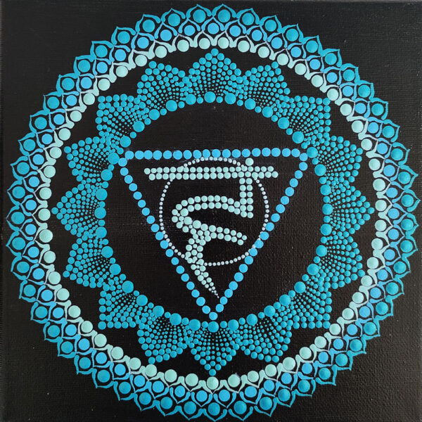 TOROKCSAKRA Csakra mandala festmény 20x20 cm