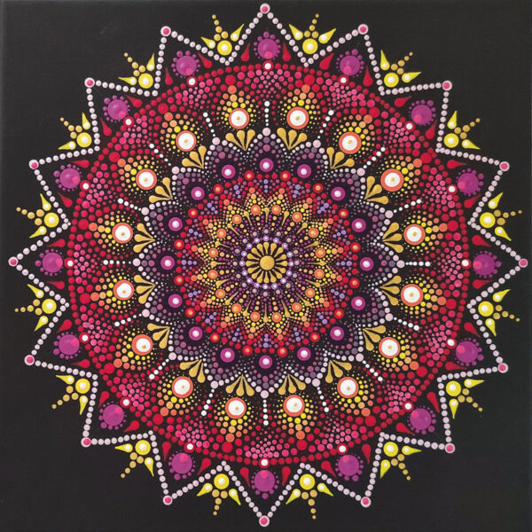 Csillag titkok mandalája festmény 30x30 cm