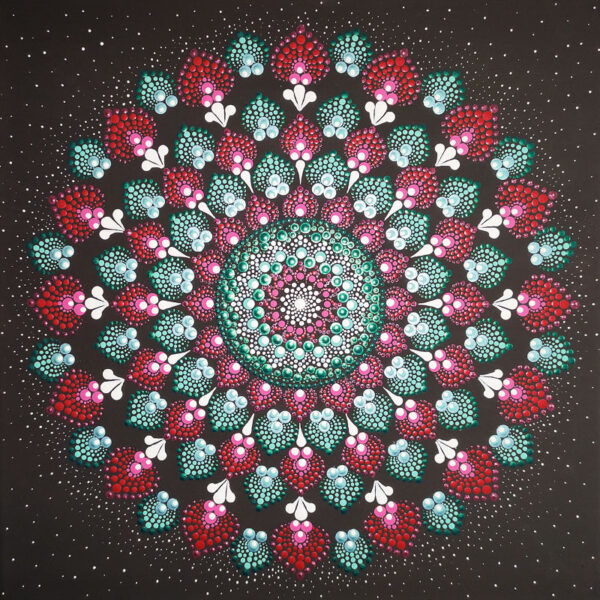 Élet Mandala festmény 40x40 cm