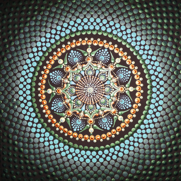 A Biztonság mandalája festmény 30x30 cm