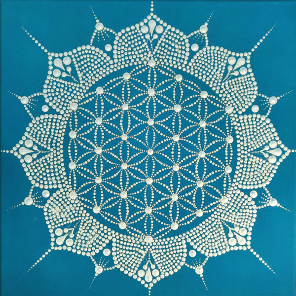 Élet Virága Mandala festmény 30x30 cm
