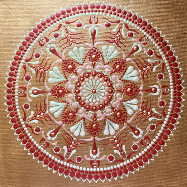 A Teljes Egyensúly Mandalája festmény 30x30 cm