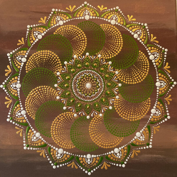 Az Élet Kereke Mandala festmény 30x30 cm