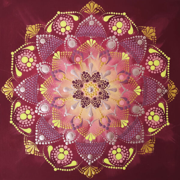 Vénusz Mandala festmény 30x30 cm