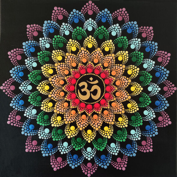 OM csakramandala festmény 30x30 cm