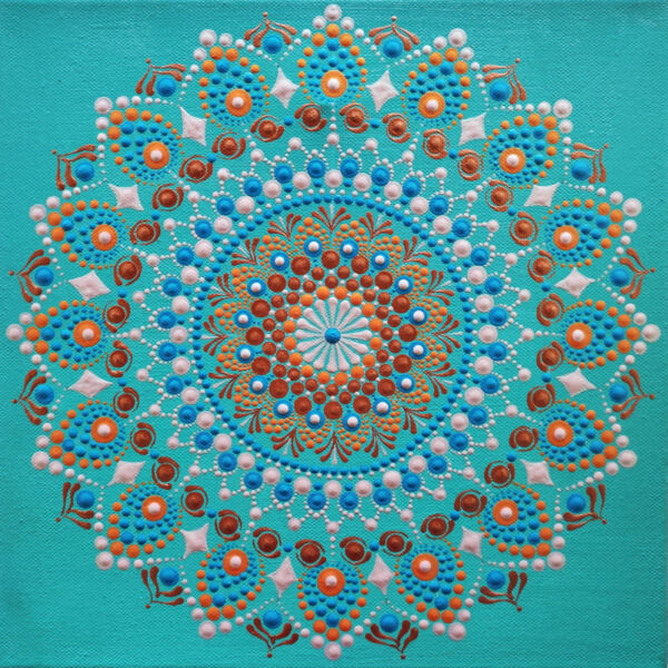 Torokcsakra Mandala festmény 30x30 cm