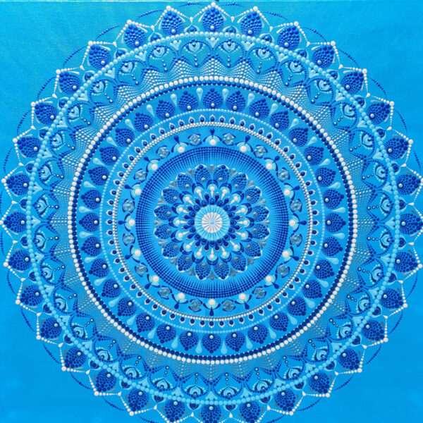 Kitartás Mandala festmény HATALMAS 80x80 cm