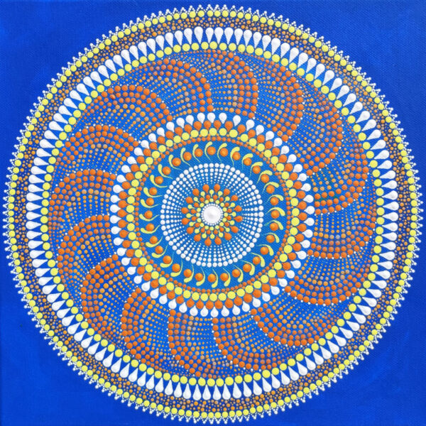 Hála Mandala festmény 30x30 cm