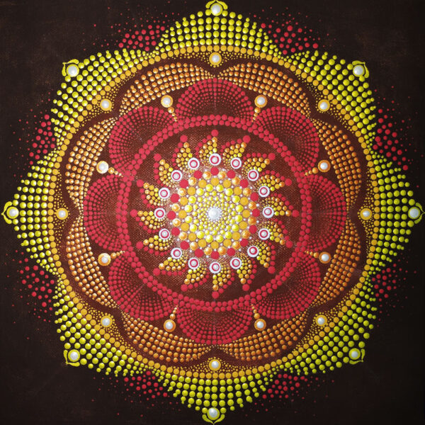 Erőközpont Mandala festmény 30x30 cm