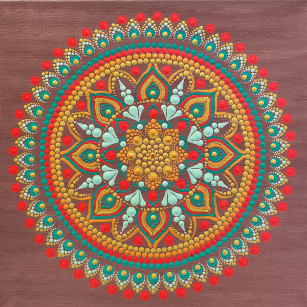 Mesterek Energiája Mandala festmény 30x30 cm