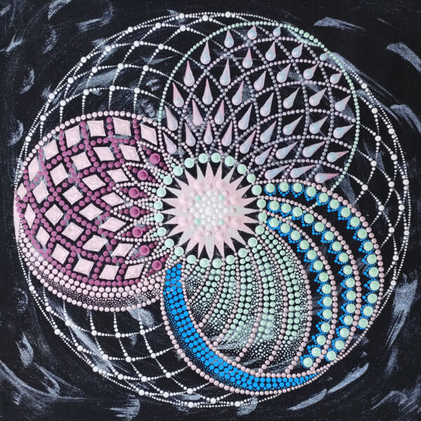 Torus Mandala festmény 30x30 cm
