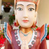 Kézzel festett egyedi Buddha szobor 97 cm magas - Image 2