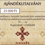 Samadhi ajándékutalvány 25.000 Ft-os értékben