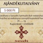 Samadhi ajándékutalvány 5.000 Ft-os értékben