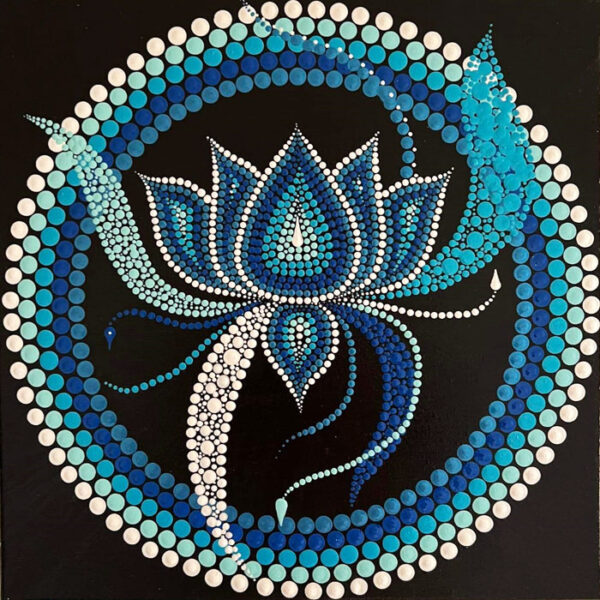 Lótusz Mandala festmény 40x40 cm