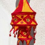 Nepáli textil lampion 50 cm