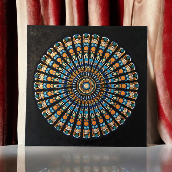 Belső Templom Kézműves Mandala Festmény 50x50 cm