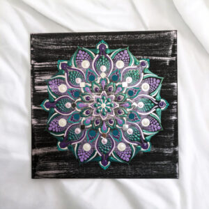Lélektárs Kézműves Mandala Festmény 30x30 cm
