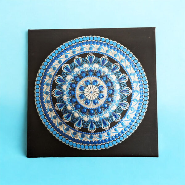 Torokcsakra Kézműves Mandala Festmény 30x30 cm