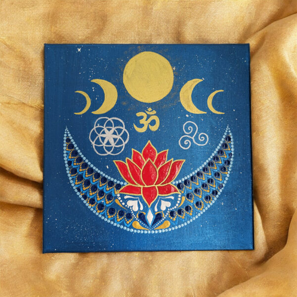 Szimbólumok Ereje Kézműves Mandala Festmény 30x30 cm