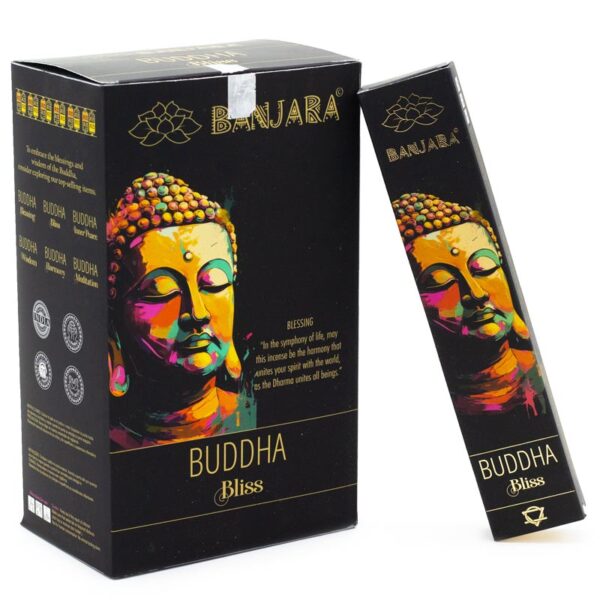 Banjara Buddha füstölőcsalád - Ragyogás (Bliss) természetes prémium füstölő