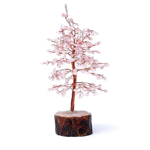 Rózsakvarc Szerencsefa/Életfa Féldrágakő ásványfa 23 cm magas