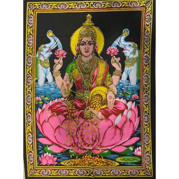 Lakshmi istennő faliszőnyeg 75x100 cm